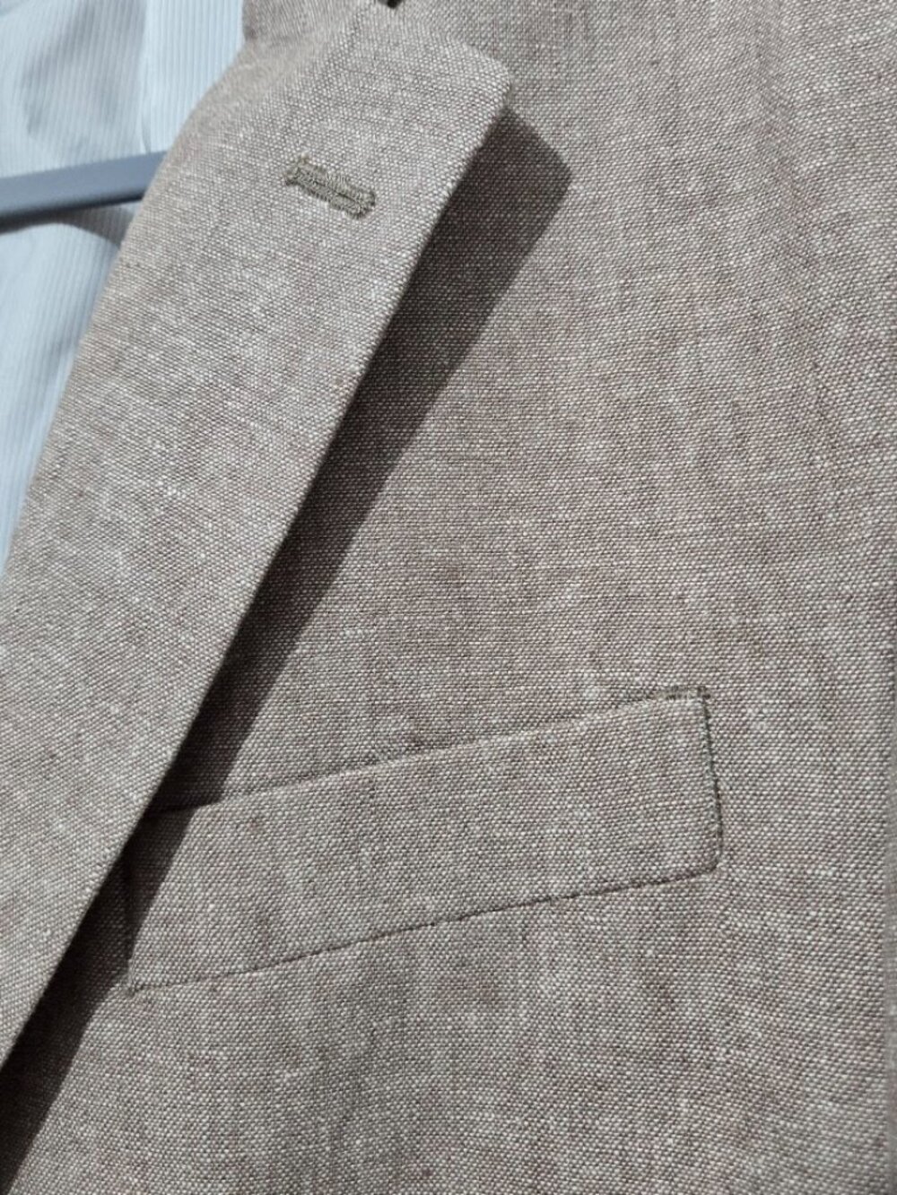 Stafford Mens Sport Coat Classic Fit Linen Blend Two Button Blazer Jacket 38R - Picture 2 of 13